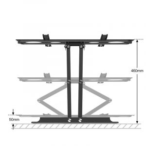 BASE MÓVIL PARA TV 40 A 70", CAPACIDAD 88LBS