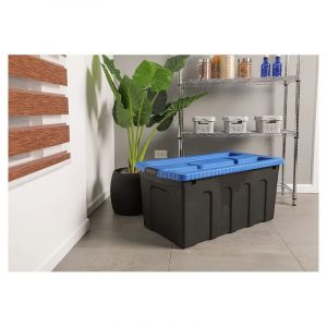 CAJA PLASTICA USO PESADO 39X50X92CM 125LTS NEGRO
