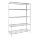 ESTANTE ACERO CROMADO 180X120X45CM 250KG POR NIVEL