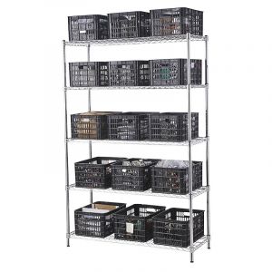 ESTANTE ACERO CROMADO 180X120X45CM 250KG POR NIVEL