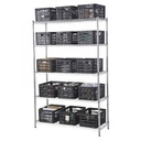 ESTANTE ACERO CROMADO 180X120X45CM 250KG POR NIVEL