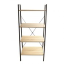 ESTANTE METAL-MADERA, 4 NIVELES, 148X60X32CM