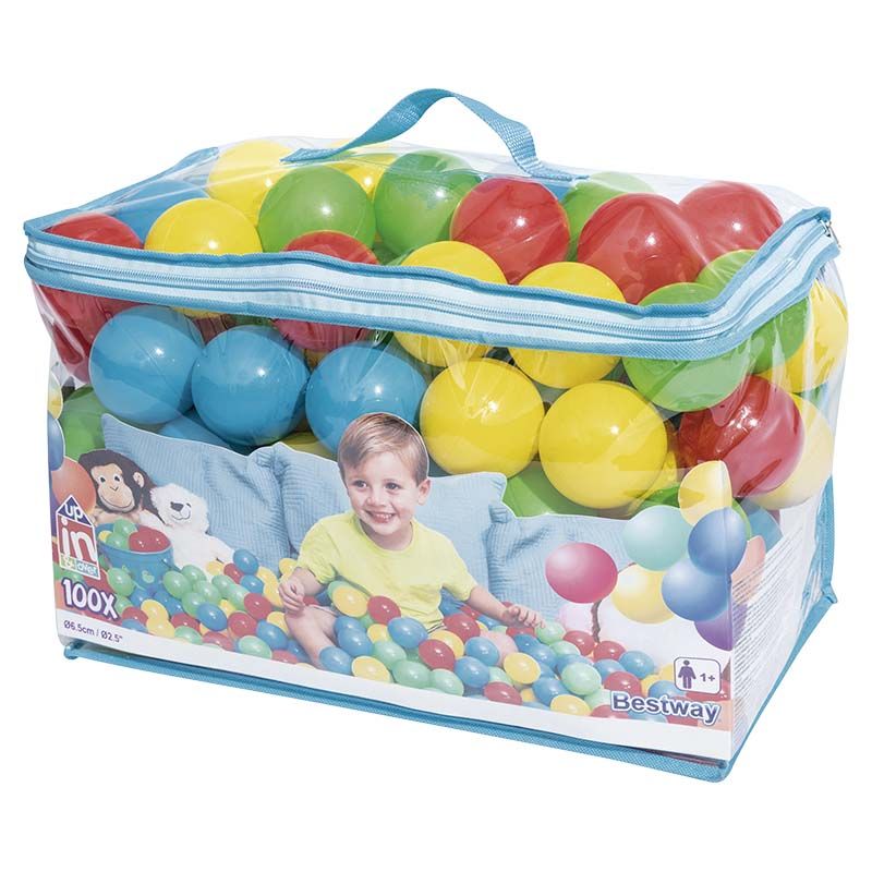 PELOTAS PLÁSTICAS, 100 PIEZAS, VARIOS COLORES