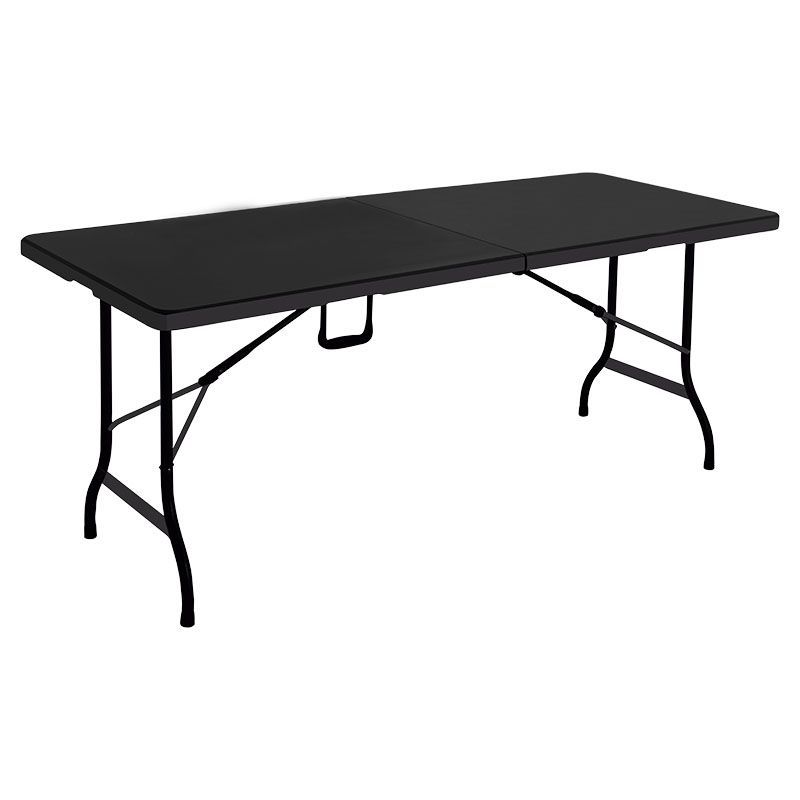 MESA PLEGABLE RECTANGULAR 18075X72 CM NEGRA