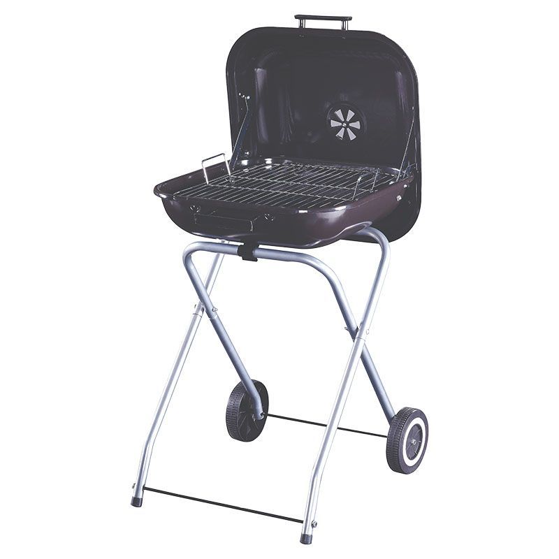 CHURRASQUERA DE CARBON PLEGABLE TIPO CARRETILLA