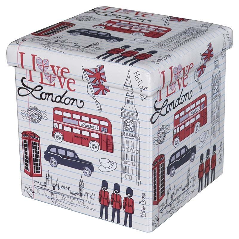 OTTOMAN DISEÑO LONDON 38X38X38CM PVC