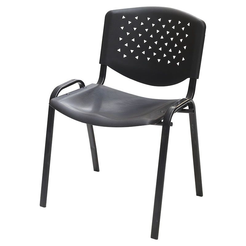 SILLA DE ESPERA METAL/PLASTICO 53X49X76CM, NEGRO CAPACINDAD 150K