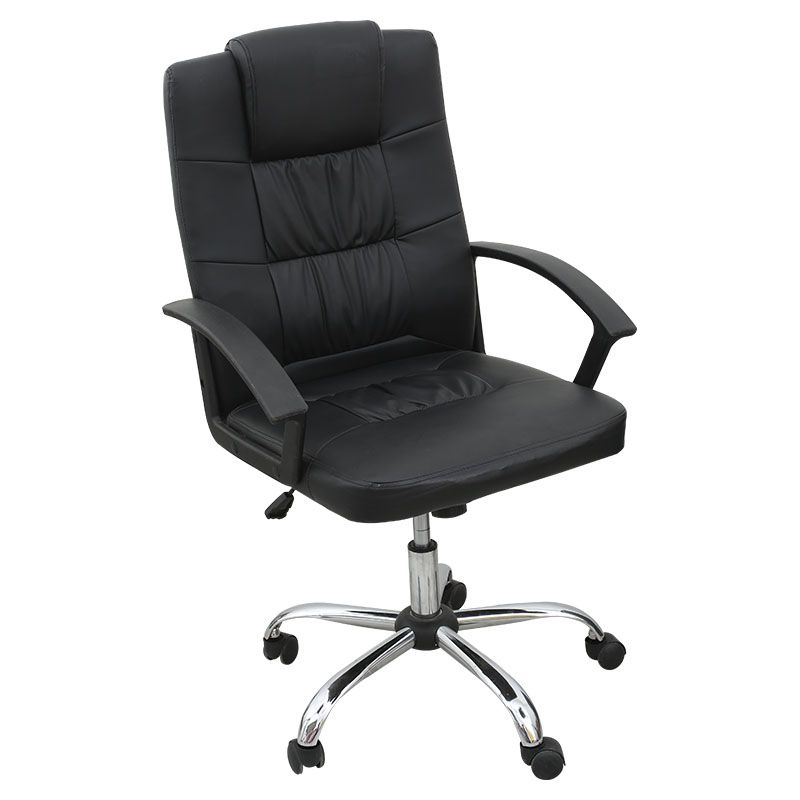 SILLA DE OFICINA EJECUTIVA 61X56X100CM RESPALDO ALTO CUERINA.