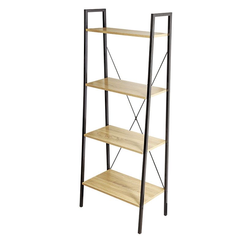 ESTANTE METAL-MADERA, 4 NIVELES, 148X60X32CM