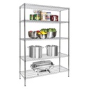 ESTANTE ACERO CROMADO 180X120X45CM 250KG POR NIVEL