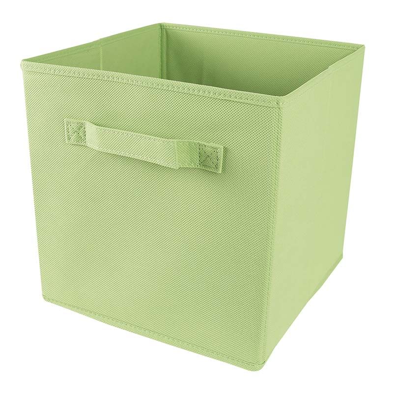 CUBO ORGANIZADOR DE TELA VERDE 28X28X28CM