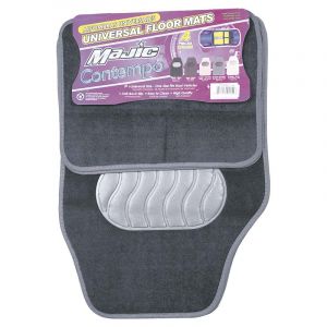 ALFOMBRA FELPA 4 PIEZAS NEGRA