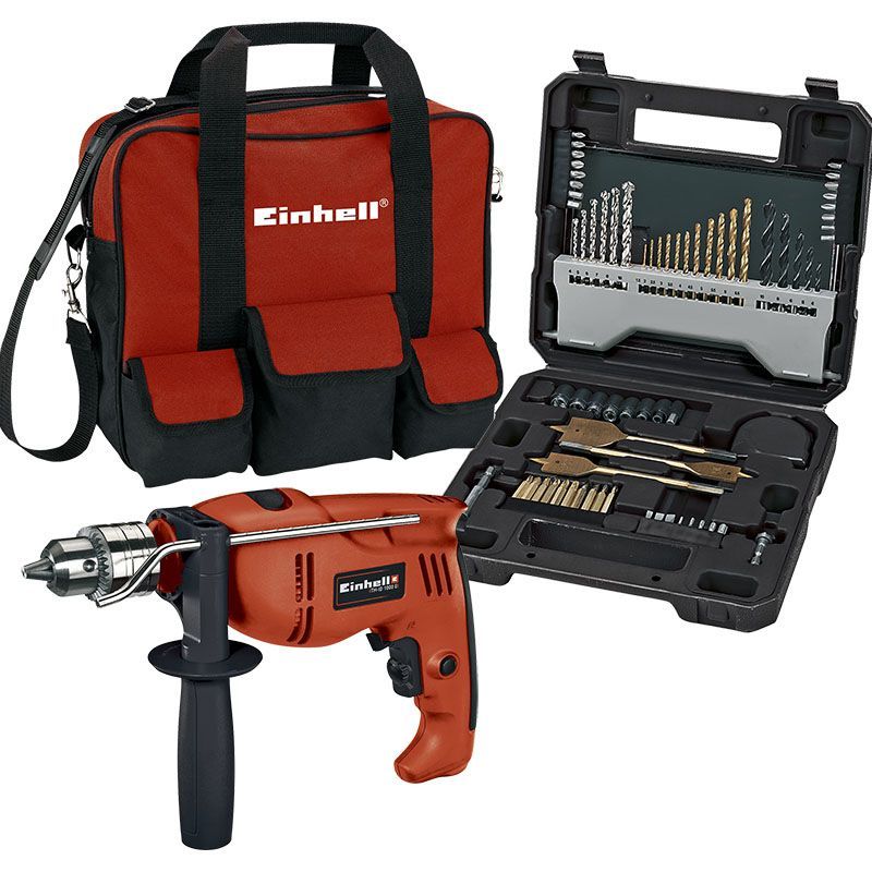 KIT TALADRO PERCUTOR, 1/2" (13MM), 1,000W