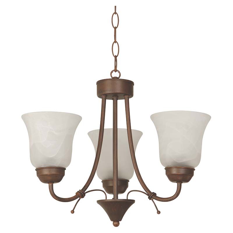 LAMPARA COLGANTE 3 LUCES, CAFÉ CEPILLADO, E27.