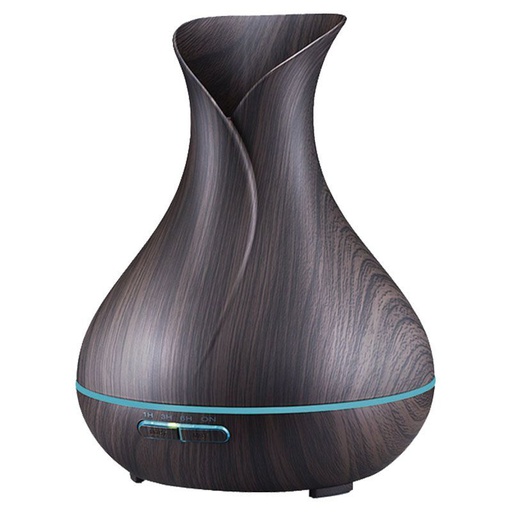 [444001] DIFUSOR DE AROMAS COLOR MADERA 400ML LUZ LED