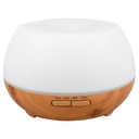 DIFUSOR DE AROMAS COLOR BLANCO/MADERA 300ML LUZ LED