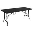 MESA PLEGABLE RECTANGULAR 18075X72 CM NEGRA