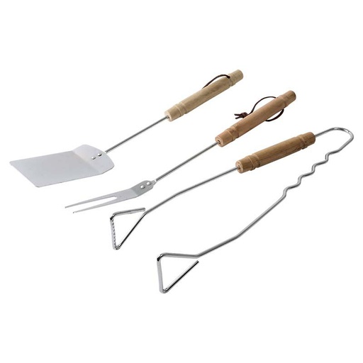 [645009] SET CHURRASQUERO CROMO 3 PIEZAS