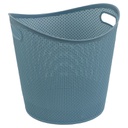 CANASTA DE ALMACENAJE COLOR AZUL REDONDA 39.3X38X37CM