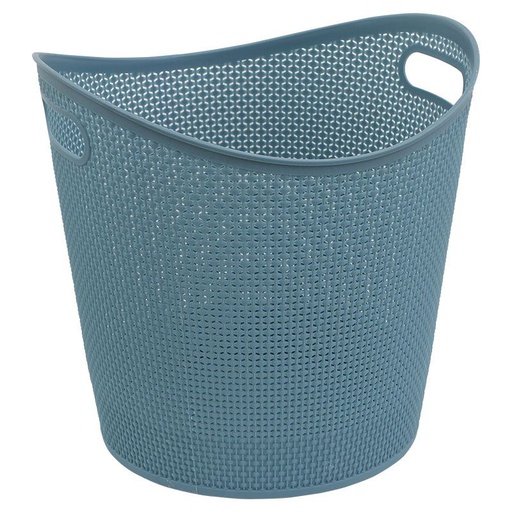 [713009] CANASTA DE ALMACENAJE COLOR AZUL REDONDA 39.3X38X37CM