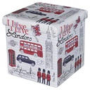OTTOMAN DISEÑO LONDON 38X38X38CM PVC