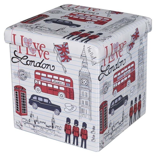 [920139] OTTOMAN DISEÑO LONDON 38X38X38CM PVC