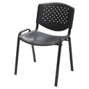SILLA DE ESPERA METAL/PLASTICO 53X49X76CM, NEGRO CAPACINDAD 150K