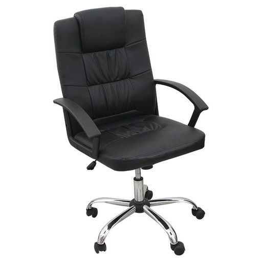 [926019] SILLA DE OFICINA EJECUTIVA 61X56X100CM RESPALDO ALTO CUERINA.