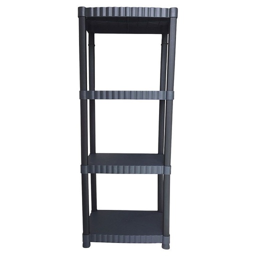 [932012] ESTANTE PLASTICO 4 NIVELES 146X55,90X34CM NEGRO