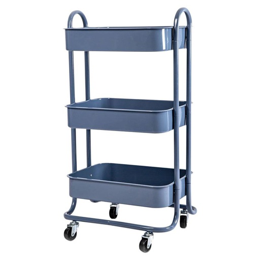 [932019] CARRITO ACERO, 3 NIVELES, 84X45X34CM, 44LB X NIVEL, CELESTE