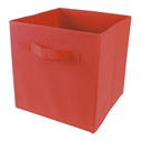 CUBO ORGANIZADOR DE TELA ROJO 28X28X28CM