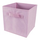CUBO ORGANIZADOR DE TELA ROSADO 28X28X28CM