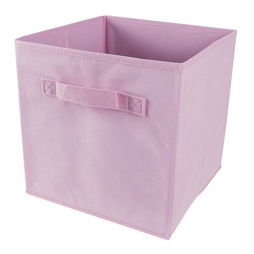 [957001] CUBO ORGANIZADOR DE TELA ROSADO 28X28X28CM