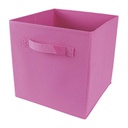CUBO ORGANIZADOR DE TELA FUCSIA 28X28X28CM