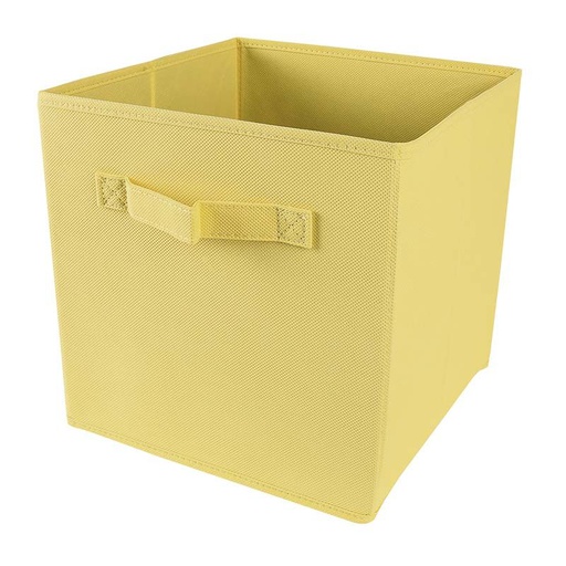 [957007] CUBO ORGANIZADOR DE TELA AMARILLO 28X28X28CM