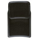 ALFOMBRA DE CAUCHO/FELPA, 4 PIEZAS NEGRO