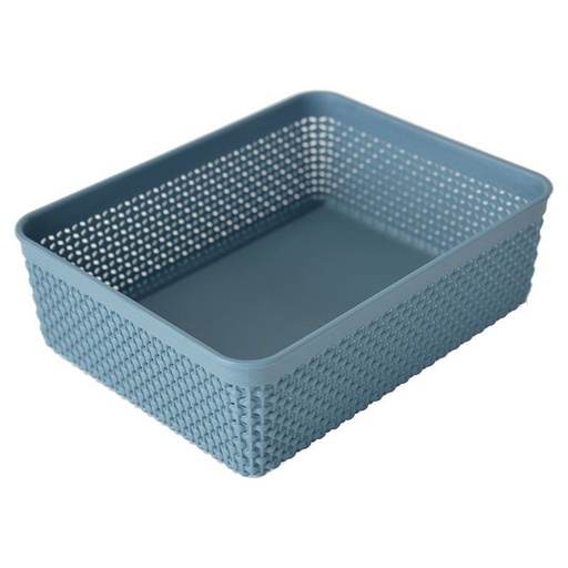 [1106026] CANASTA DE ALMACENAJE AZUL 23X1 18.7X7.3CM