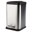 BASURERO CUADRAD0 12 LTS, 39.5X30X23.5CM, SATINADO