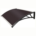 ALERO DE POLICARBONATO 125X80CM SOPORTE NEGRO Y POLICARBONATO BRONCE